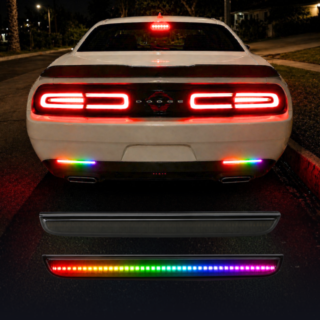 Lighting Trendz 2015-2024 Dodge Challenger Pre-Built Rear Bumper Flow Series Reflector main image